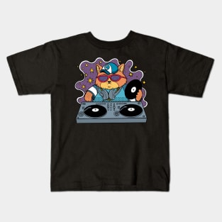 DJ Cat Kids T-Shirt
